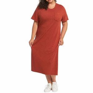 Jessica Simpson Dress Dark Orange Tee Shirt Midi